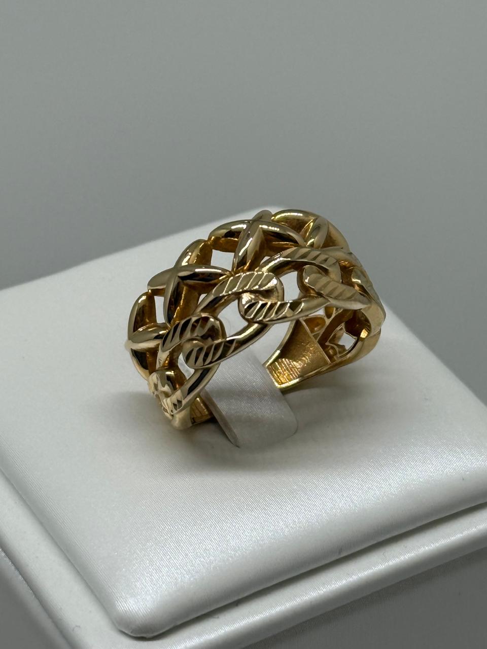 ANILLO ESLABONADO 18K  T8 4.8G